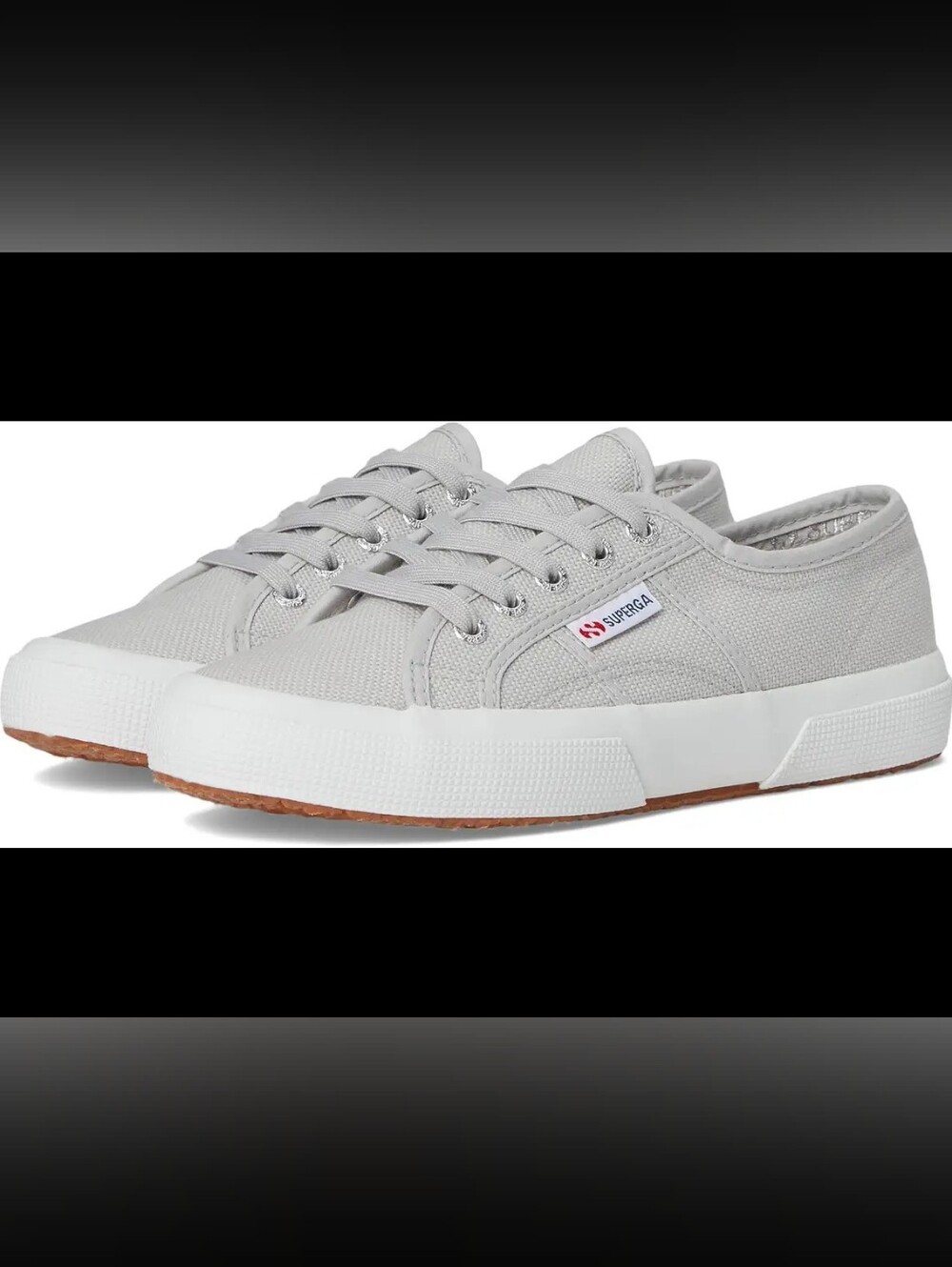 Superga Grey Low-Top Canvas Sneakers
